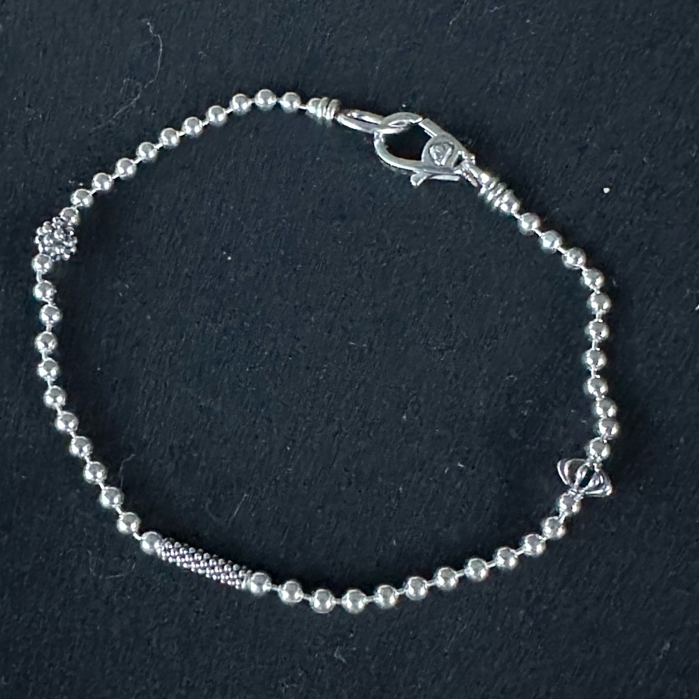 LAGOS Sterling Silver Caviar Icon Beaded Bracelet NWOT